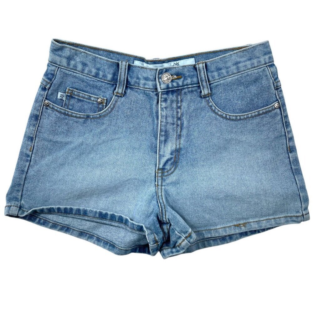 Vintage 90s/Y2K Zana Di High Waisted Denim Short Shorts - Size 3 - Picture 1 of 7